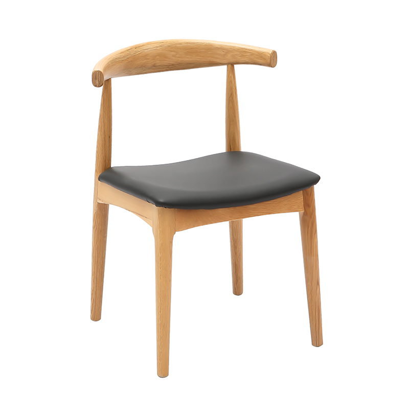 Sedia da pranzo imbottita con cuscino in pelle