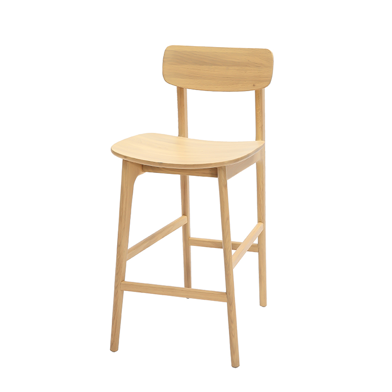 Sgabello da bar Arc Seat Dip in legno con schienale
